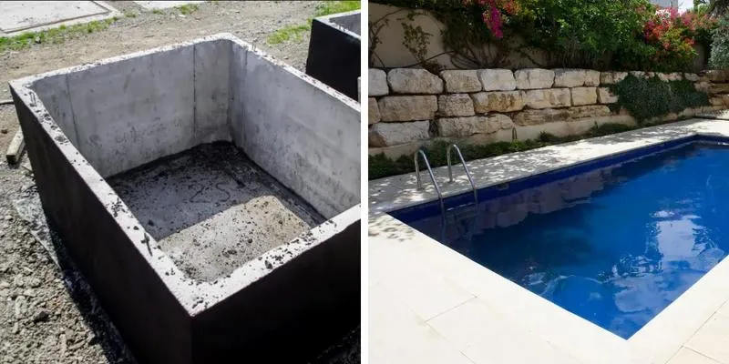 Budowa basenu z bloczków betonowych