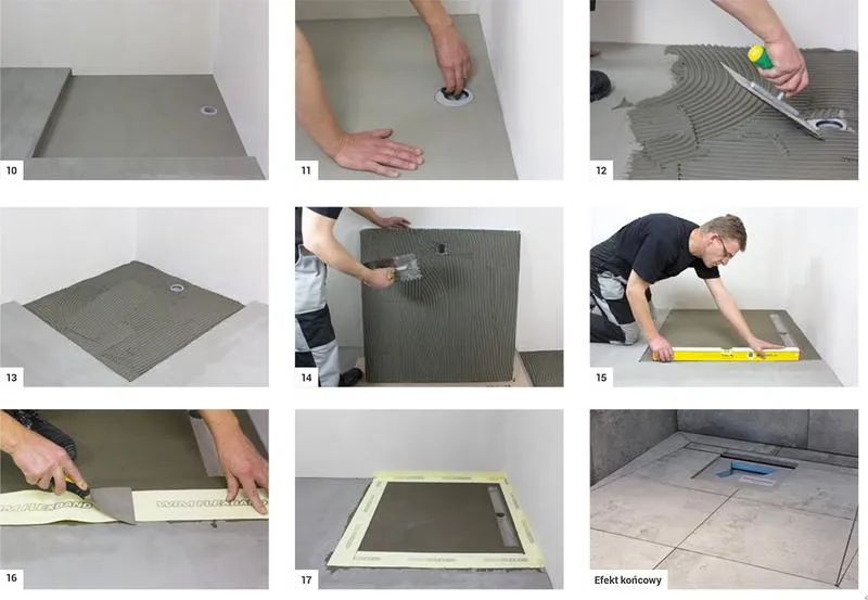 Materiały i narzędzia do montażu brodzika