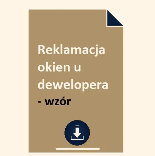 Reklamacja dewelopera